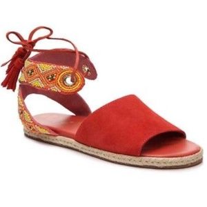 Sam Edelman Beaded Burnt Orange Sandals